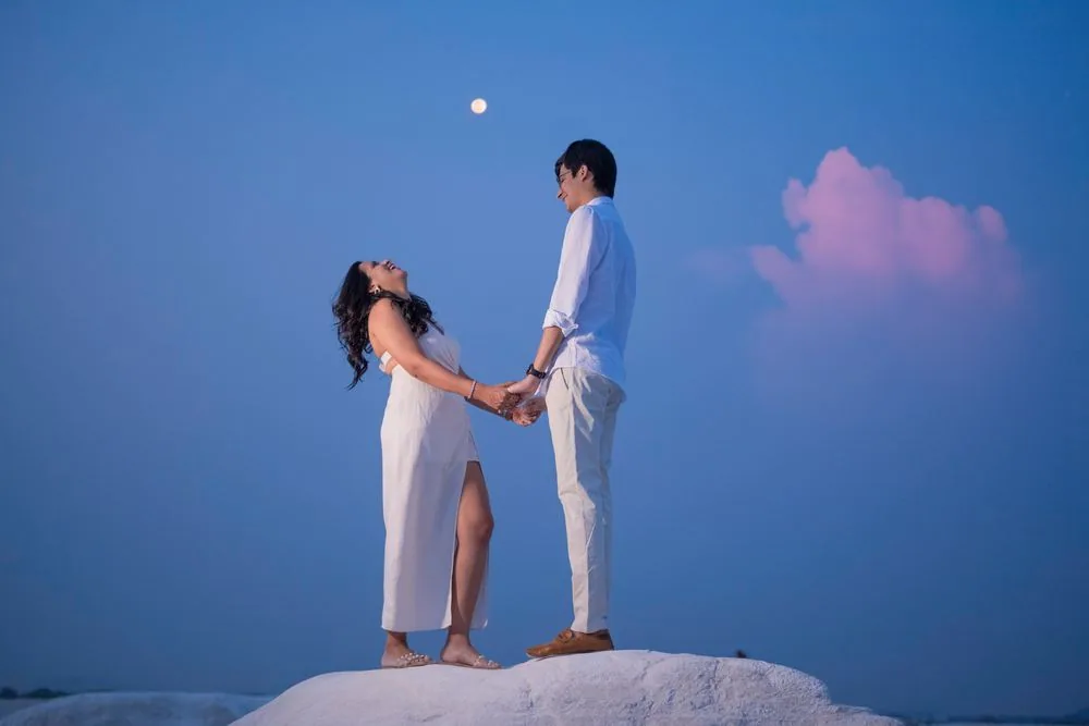 Pre-wedding photograph — blue hour